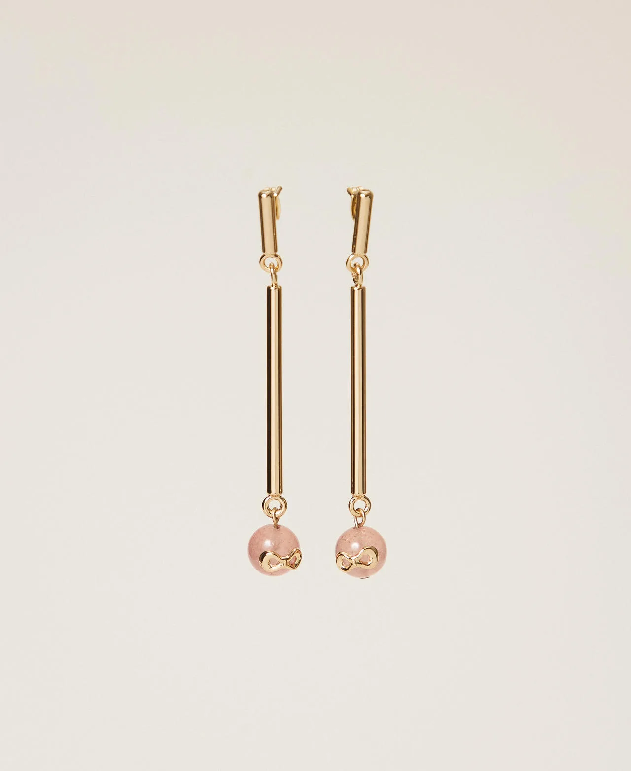 Boucles d'oreilles avec pierres et logo - TWINSET - FashionsVida