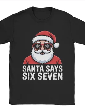 Meme Funny Six Seven Christmas 6-7 Meme Santa 6 7 T-Shirt for Men Novelty Cotton Tees Short Sleeve T Shirts Plus Size Tops - Aliexpress - FashionsVida