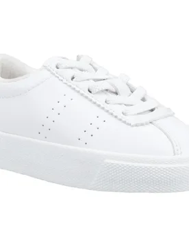 Kids Club S Vegan Leather Childrens Unisex Summer - White - Size Uk 9.5 Kids - Superga - FashionsVida