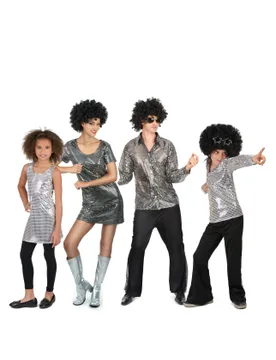 Disco-Familienkostüm Karneval silber - BCI - FashionsVida