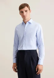Slim Business Hemd Karo Blau 45