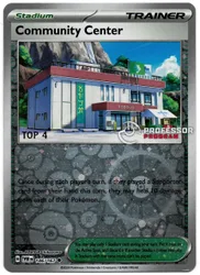 Pokemon SV Twilight Masquerade 146/167 Community Center Reverse Cosmo Holo Professor Program Top 4)