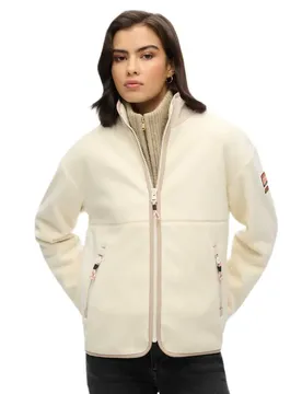 Felpa Con Zip Active Fleece Rice White XS