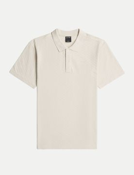 Jacquard Poloshirt Beige S