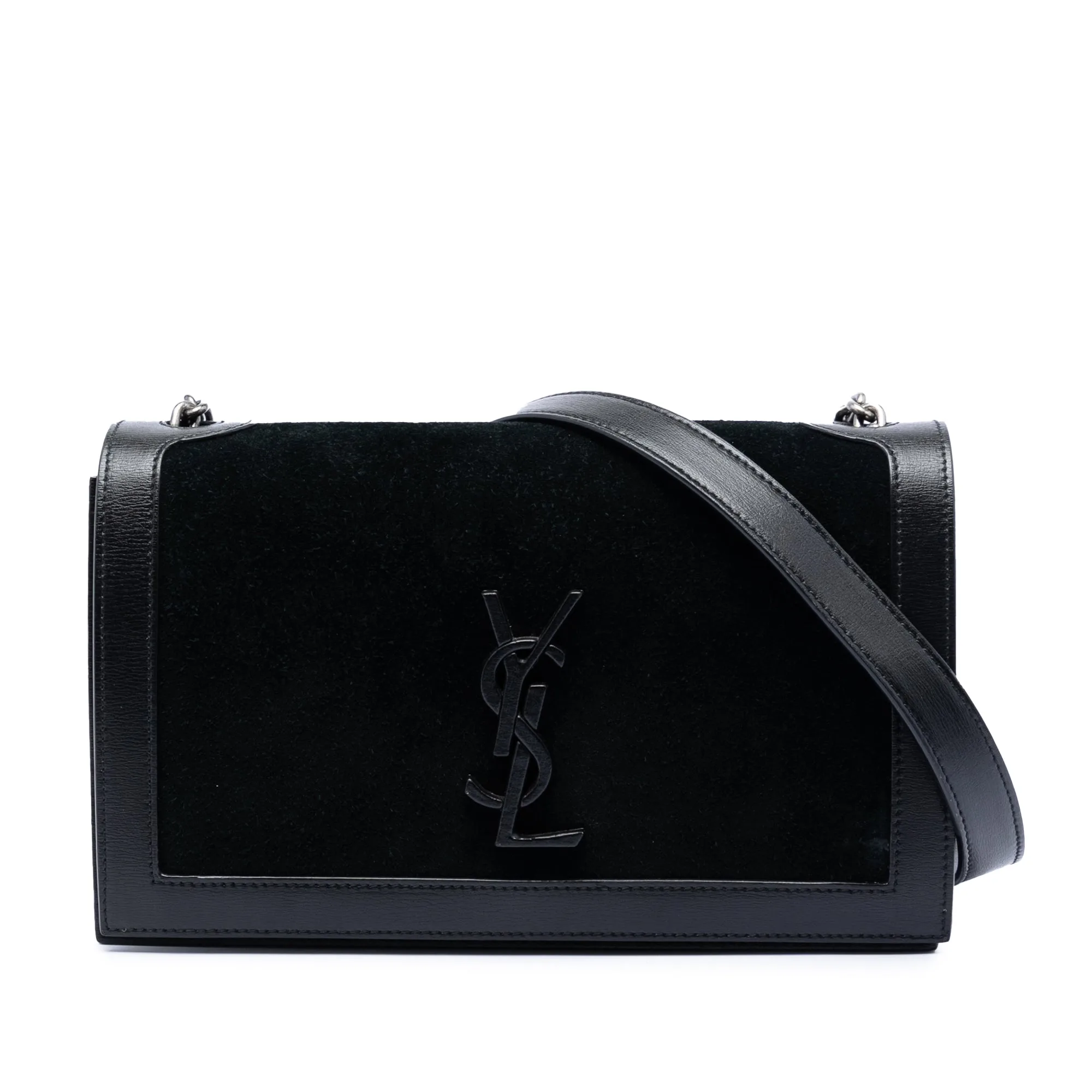 Suede Monogram Book Bag - Saint Laurent - FashionsVida