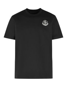 Moncler T-shirt nera in cotone
