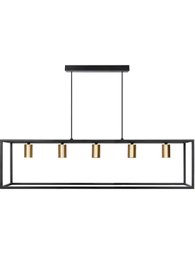 Lampe Suspendue 5-way Metal E27 Black 90 x 22 x 125 cm - AIGOSTAR - FashionsVida