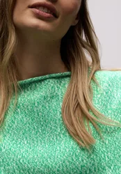 Two-Tone Pullover female Grün