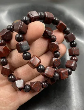 Natural and authentic Xinjiang red Yiding chicken blood stone small square , sugar cube bracelet - Aliexpress - FashionsVida