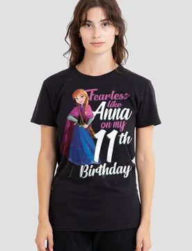 Frozen Fearless Like Anna 11th Birthday T-Shirt, Black - Black - Size: 2XL - Disney - FashionsVida