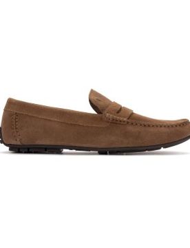 Para hombre. 1411-2496W Mocasines de piel Pacific (40), Plano, Ninguno, Casual
