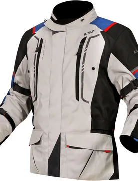 Giubbotto Moto NARVIK MAN Blu Nero Grigio Rosso taglia M - LS2 - FashionsVida