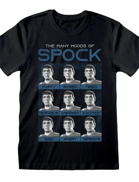 T-Shirt - Many Moods Of Spock - S bis XXL - für Männer - Größe M - schwarz - Lizenzierter Fanartikel - Männer - male - Star Trek - FashionsVida