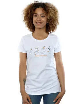 Women's Frozen 2 Olaf Shape-Shifter Cotton T-Shirt in White Size: Small - White - Size: S - Disney - FashionsVida