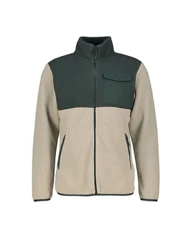 Giacca in pile da uomo Quimper Sherpa Block grigio M - Meru - FashionsVida