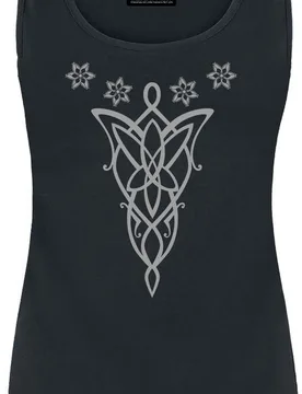 Tank-Top - Abendstern - XXL - für Damen - Größe XXL - schwarz - Lizenzierter Fanartikel - Frauen - female - Der Herr der Ringe - FashionsVida