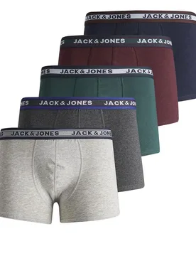 Boxers Oliver 5 Unités Dark Green Melange / Pack Sea Moss / Port Royal / Navy Blazer / Light Grey Melange 12 Années Garçon - Jack & jones - FashionsVida
