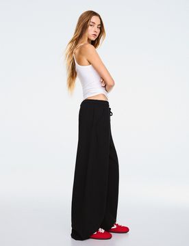 Pantalon Barrel En Molleton À Stoppers S Noir