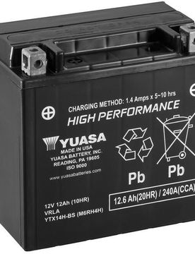 Batteria Moto ytx14h (Sigillata attivata - Factory sea taglia un