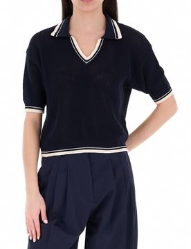 Marella Polo in cotone BLU NAVY M