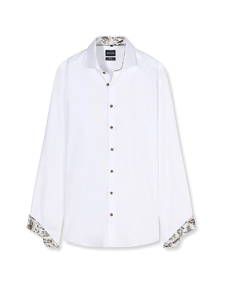 Camicia Slim Fit bianco 44 - Olymp Level Five - FashionsVida