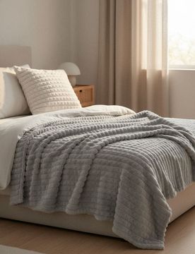 Coperta bubble - grigio chiaro