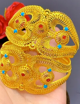 ANIID Dubai African Cuff Bangles Gold Color Wedding Jewelry For Women Bracelets Adjustable Indian Bride Party Gifts Wholesale - Aliexpress - FashionsVida