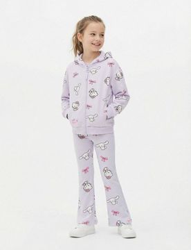 Top da jogging con zip e cappuccio Hello Kitty - lavanda