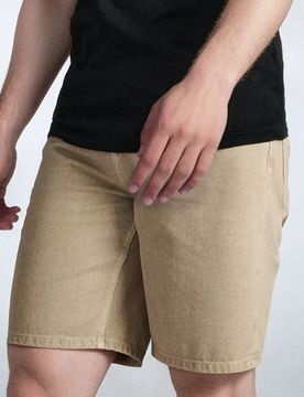 Pantaloncini in denim - beige
