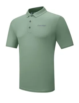 Mens Sage Cotton Blend Stretch Polo Shirt - Male - Green - Small - Calvin Klein - FashionsVida