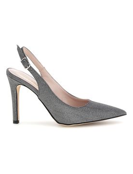 Décolleté grigie con glitter e cinturino 3016 37