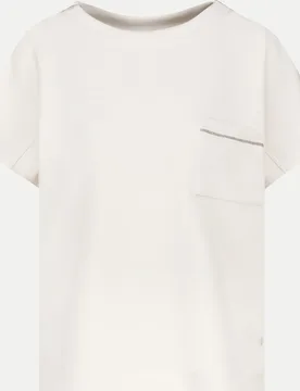 Monari Sweatshirt Kurzarm Weiß 36 - monari - FashionsVida