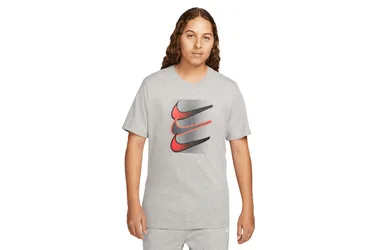 Triple Swoosh T-Shirt - T-Shirt-kurzarm - grau - Herren - Size: XL