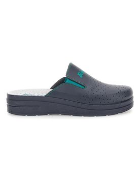 Ciabatte professionali blu traforate con sottopiede in vera pelle 729 36