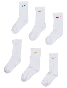 Everyday Cushioned Crew 6 Pack Unisex - Calze Bianco - Taglia 38 - 42 38 - 42