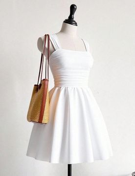 Vestido holgado y cómodo con pliegues en línea A, elegante para adolescentes