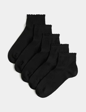 Pk Seamless Toes Anklets Black female - M&S - FashionsVida