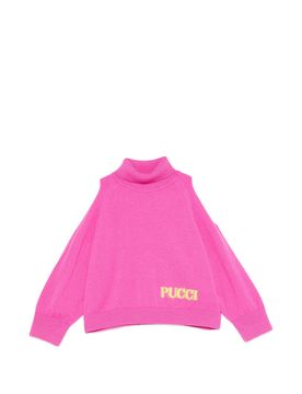 Cold-Shoulder Cut-Out High Neck Sweater