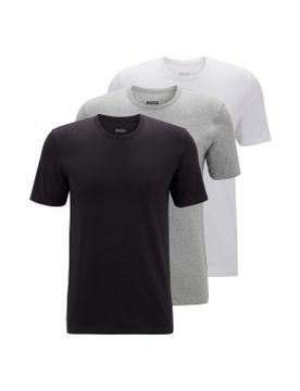 Para hombre. 50475284 Pack 3 Camisetas RN Clásico , , gris (L), Casual, Algodón, Manga corta