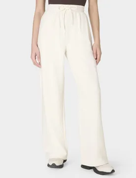 Revive Cotton Rich Wide Leg Track Pants White female - Sweaty betty - FashionsVida