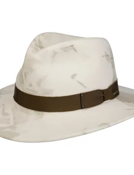 Curtis Tie-Dye LiteFelt Wool Hat by - cream white - Size: S (54-55 cm) - Bailey 1922 - FashionsVida