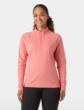 Women's Tyri Half-Zip Pink L - Sunset Pink - Female - Helly Hansen - FashionsVida