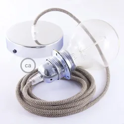 Cables Lampe Suspendue Pendel Pour Abat-jour Rd73 Zigzag 2 M Tree Bark / Chrome Plated One Size