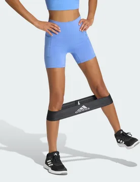 Leggings Short 3 Stripes Studio All Me Booty L 13 CM Blue Fusion - Adidas - FashionsVida