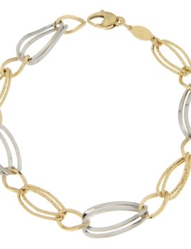 Bracciale Donna Oro Giallo Bianco GL100738