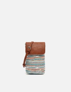 Lurdes Mini-Umhängetasche für Mobiltelefon mit Jacquard-Muster