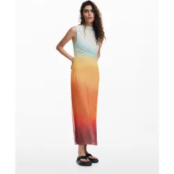 Desigual - Vestido tul degradado