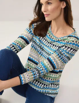 Blousonshirt Stadtsafari, normale Größen, Farbe Grün, 50, weichfließende Viskosemischung bequem, da elastisch Damen - Walbusch - FashionsVida