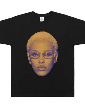 Vintage Doja Cat Halftone Face Graphic T Shirt Men Women Hip Hop Oversized Tshirt Male Cotton Short Sleeve Tees Men's Streetwear - Aliexpress - FashionsVida