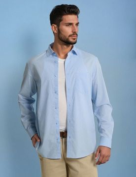 Camicia regular fit - blu pallido